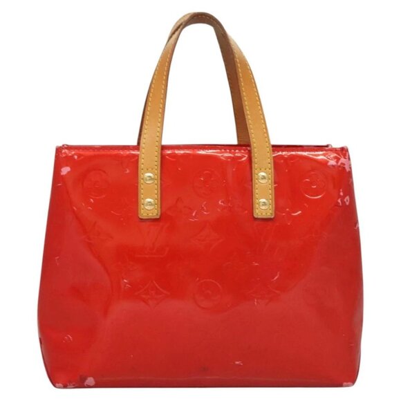 LOUIS VUITTON Monogram Vernis Reade PM Hand Bag Red Rouge M91088 LV Auth ti2980 - Picture 1 of 16